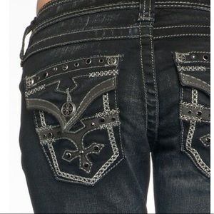 Affliction Jade Stone Cross Journey Jeans Size 28
